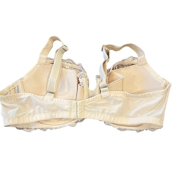 Soma Womens Balconet Bra Lace Embroidered Beige Underwire Size 36C - Picture 2 of 5